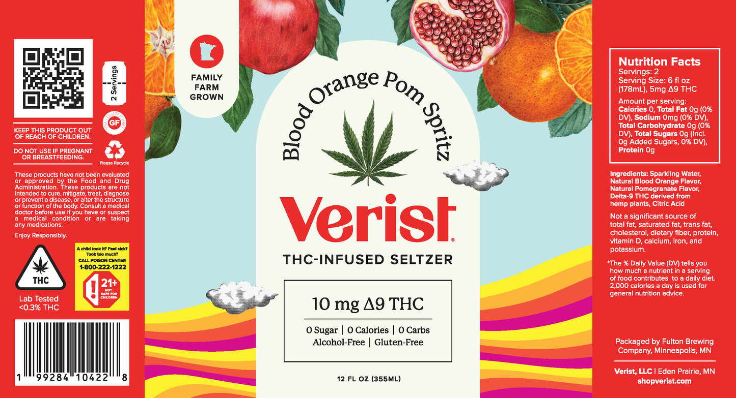 Verist THC-Infused Seltzer - Variety Pack