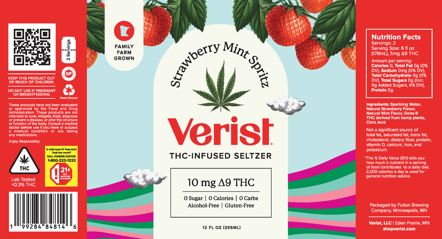 Verist THC-Infused Seltzer - Variety Pack