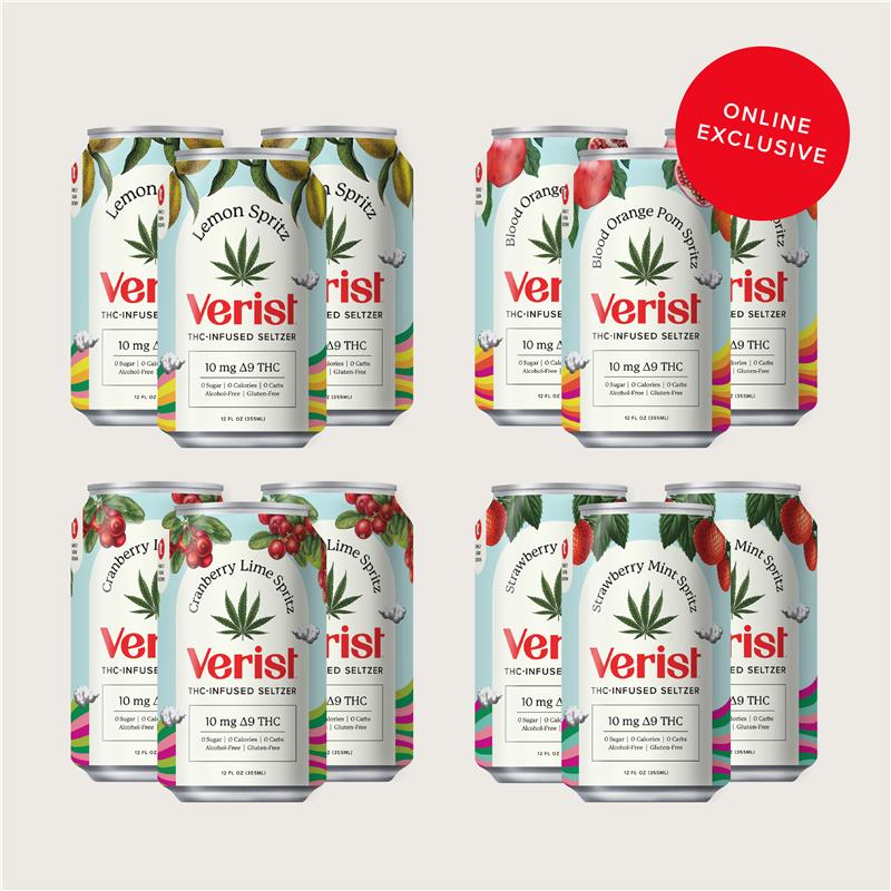 Verist THC-Infused Seltzer - Variety Pack