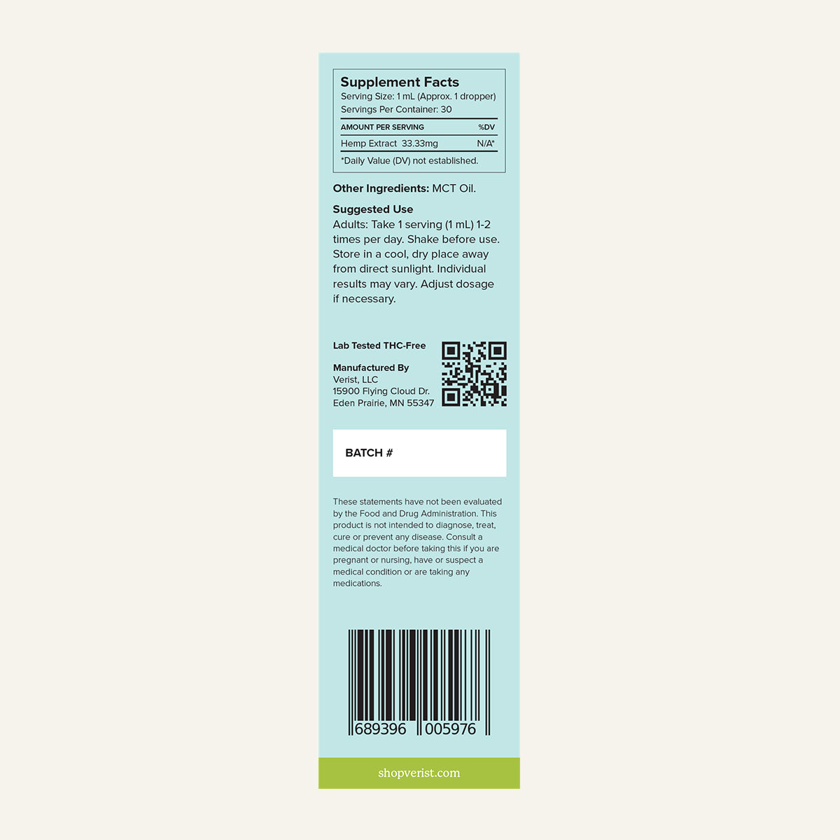 Au Naturel Oil - THC Free